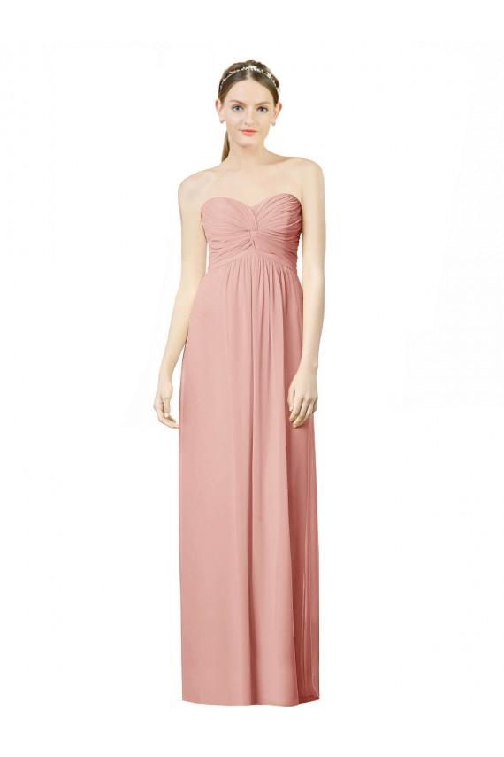 A-Linien Chiffon Lange Brautjungfernkleider Ausverkauf