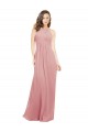 A-Linien Neckholder Chiffon Lange Brautjungfernkleider Ausverkauf