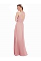 A-Linien Neckholder Chiffon Lange Brautjungfernkleider Ausverkauf