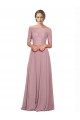 A-Linien Off-Schulter Chiffon Spitze Lange Brautjungfernkleider / Abiballkleider Ausverkauf