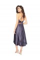 A-Linien Scoop Midi Seidiger Satin Kurze Brautjungfernkleider / Abiballkleider / Cocktailkleider / Heimkehr Kleider Ausverkauf