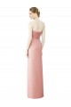 A-Linien Trägerlos Chiffon Lange Brautjungfernkleider Ausverkauf