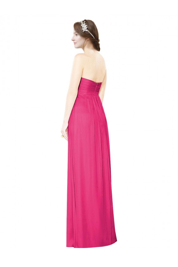 Azalee A-Linien Trägerlos Chiffon Lange Brautjungfernkleider Ausverkauf