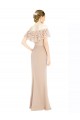 Champagner A-Linien Off-Schulter Chiffon Spitze Lange Brautjungfernkleider / Abiballkleider Ausverkauf