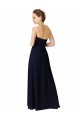 Dunkelmarine A-Linien Chiffon Lange Brautjungfernkleider Ausverkauf