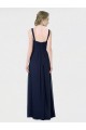 Dunkelmarine A-Linien Chiffon Lange Brautjungfernkleider Ausverkauf