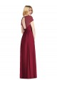 Dunkelmarine Trompete V-Ausschnitt Chiffon Lange Brautjungfernkleider Ausverkauf