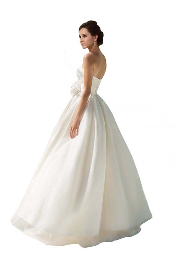 Elfenbein A-Linien Trägerlos Chiffon Brautkleider Ausverkauf