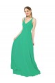 Emerald Etui V-Ausschnitt Chiffon Lange Brautjungfernkleider Ausverkauf