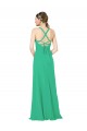 Emerald Etui V-Ausschnitt Chiffon Lange Brautjungfernkleider Ausverkauf