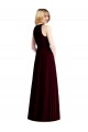 Helles Himmelblau Trompete Neckholder Chiffon Lange Brautjungfernkleider Ausverkauf