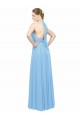 Immergrün A-Linien Neckholder Chiffon Lange Brautjungfernkleider Ausverkauf