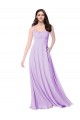 Lila A-Linien Scoop Chiffon Lange Brautjungfernkleider Ausverkauf