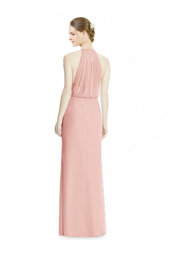 Meerjungfrau Neckholder Chiffon Lange Brautjungfernkleider Ausverkauf