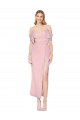 Primel Meerjungfrau Off-Schulter Knielang Chiffon Kurze Formale Brautjungfernkleider / Abendkleider / Abiballkleider Ausverkauf