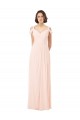 Rosa 42 A-Linien Off-Schulter Chiffon Lange Brautjungfernkleider Ausverkauf