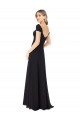 Schwarz A-Linien Chiffon Lange Brautjungfernkleider Ausverkauf
