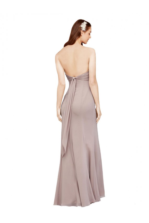 Schwarz Meerjungfrau Off-Schulter Chiffon Lange Brautjungfernkleider / Abiballkleider Ausverkauf