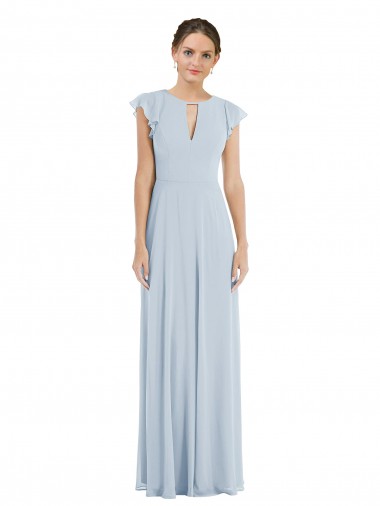 Seeglas A-Linien Chiffon Lange Formale Brautjungfernkleider / Abendkleider Ausverkauf