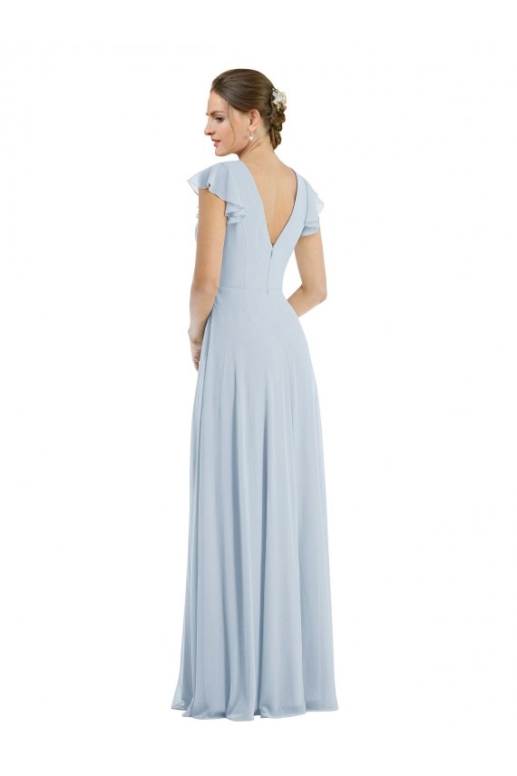Seeglas A-Linien Chiffon Lange Formale Brautjungfernkleider / Abendkleider Ausverkauf