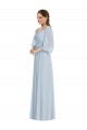 Seeglas A-Linien Off-Schulter Chiffon Lange Formale Brautjungfernkleider / Abendkleider Ausverkauf