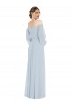Seeglas A-Linien Off-Schulter Chiffon Lange Formale Brautjungfernkleider / Abendkleider Ausverkauf