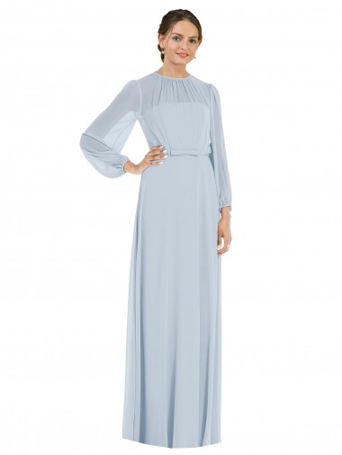 Seeglas A-Linien Trägerlos Chiffon Lange Formale Brautjungfernkleider / Abendkleider Ausverkauf