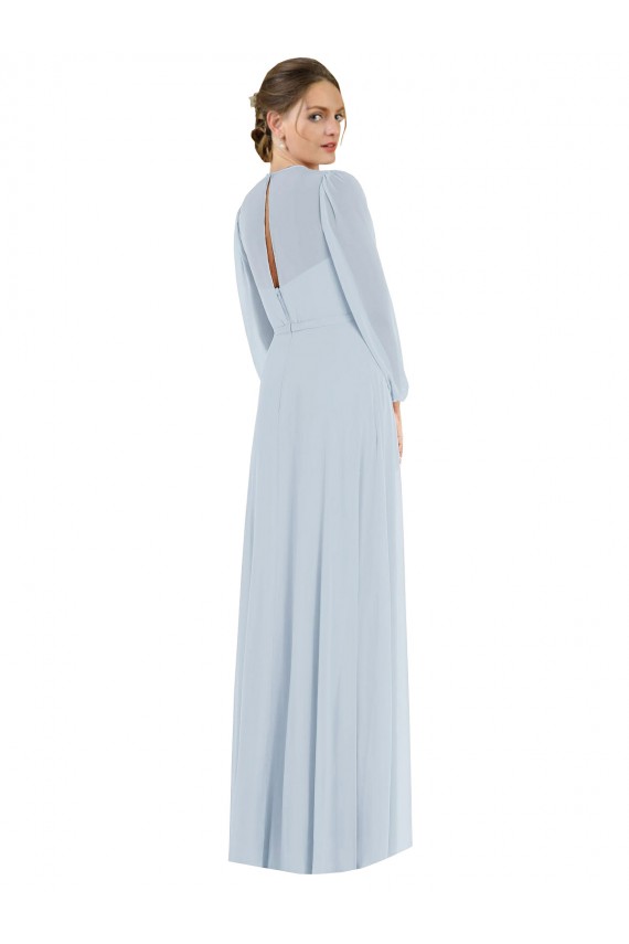 Seeglas A-Linien Trägerlos Chiffon Lange Formale Brautjungfernkleider / Abendkleider Ausverkauf