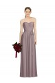 Staubige Rose A-Linien Chiffon Lange Brautjungfernkleider Ausverkauf