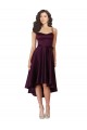 Traube A-Linien Scoop Neck Satin Kurze Brautjungfernkleider / Abiballkleider Ausverkauf
