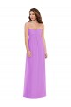 Violett A-Linien Chiffon Lange Brautjungfernkleider Ausverkauf