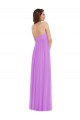 Violett A-Linien Chiffon Lange Brautjungfernkleider Ausverkauf