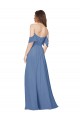 Windsor Blau A-Linien Off-Schulter Trägerlos Chiffon Lange Brautjungfernkleider Ausverkauf